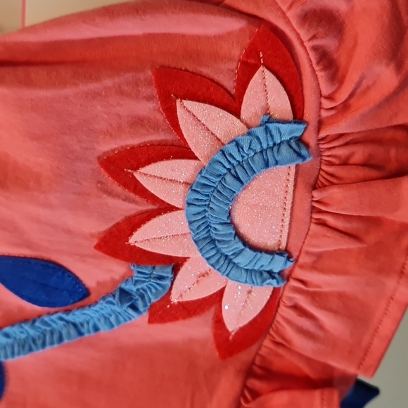 2 Piece Rare Editions Coral and Blue Outfit 3-6 months NWTs - Picture 4 of 7